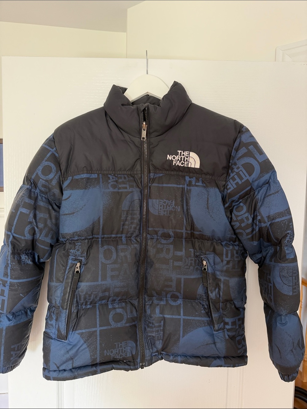 The North Face Black and Navy Puffer Jacket